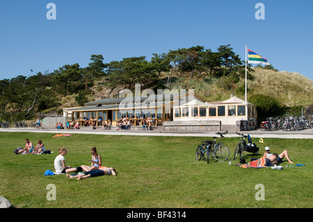 Terschelling Beach Cafe bar Kneipe Niederlande Bier Stockfoto