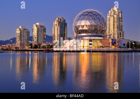 Science World, False Creek, Vancouver, Britisch-Kolumbien, Kanada Stockfoto