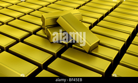 3D Render gold Barren Stockfoto