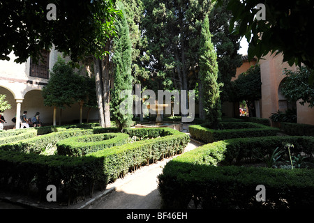 Hof des der Lindaraja Nazrid Palast, Alhambra, Granada, Andalusien, Spanien Stockfoto