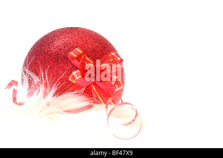 Weihnachten und Neujahr Ornament isoliert auf weiss Stockfoto