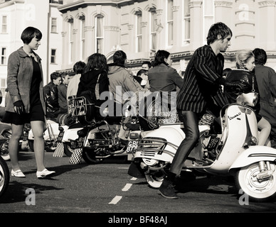Teil des Making of des Spielfilms "Brighton Rock" vor Ort in Eastbourne 2009 Stockfoto