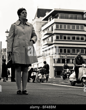 Teil des Making of des Spielfilms "Brighton Rock" vor Ort in Eastbourne 2009 Stockfoto