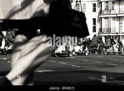 Teil des Making of des Spielfilms "Brighton Rock" vor Ort in Eastbourne 2009 Stockfoto