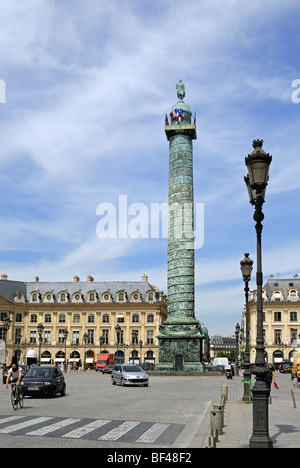 Platz Vendome und Vendôme-Säule, Paris, Frankreich Stockfoto