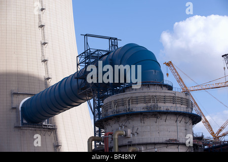 Neue Kohle-Kraftwerk im Bau, Deutschland. Stockfoto