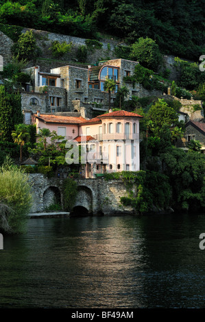 Am See Villen am Lago Maggiore, Cannero Riviera, Piemont, Italien, Europa Stockfoto