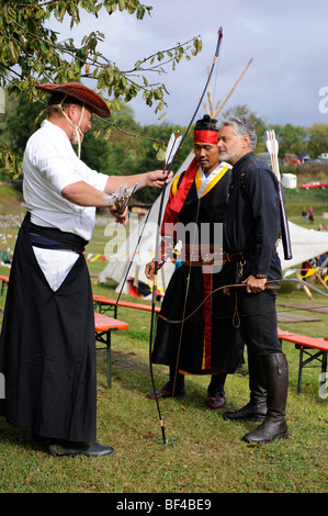 Öffnen Sie Eocha Europameisterschaft 09, montiert Bogenschießen, mit Teilnehmern aus aller Welt, ein englischer Teilnehmer in clas Stockfoto