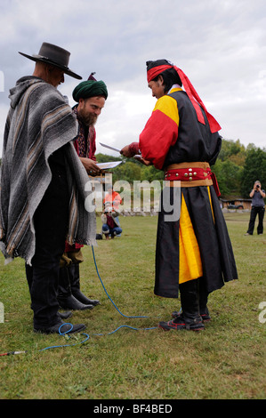 Award Zeremonie bei der offenen Eocha Europameisterschaft 09, montiert Bogenschießen, mit Teilnehmern aus aller Welt, hier die Stockfoto