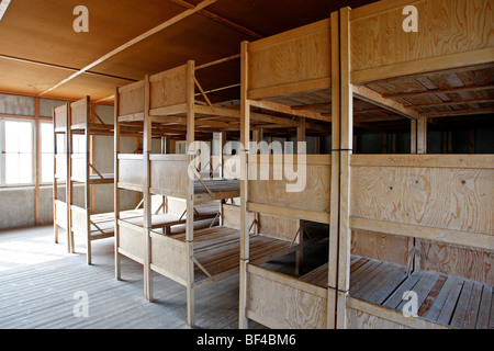 Kaserne von innen, KZ-Gedenkstätte Dachau, Dachau, Bayern, Deutschland, Europa Stockfoto