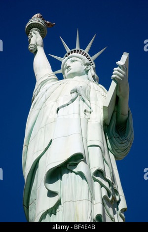 Replikat Freiheitsstatue in New York - New York Hotel, Las Vegas Stockfoto