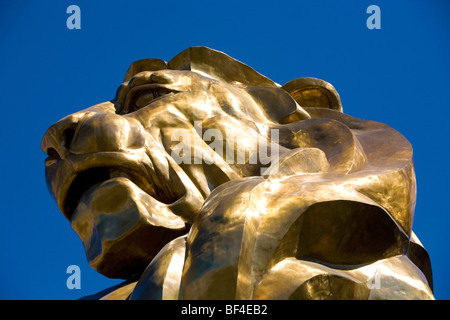 MGM-Löwen vor MGM Grand Hotel, Las Vegas Stockfoto