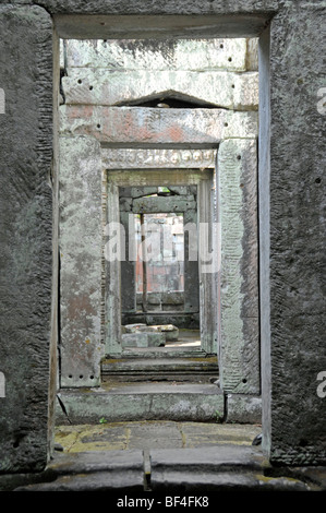 Ruinen der Prasat Preah Khan Tempel-Komplex, Angkor, UNESCO-Weltkulturerbe, Siem Reap, Kambodscha, Asien Stockfoto