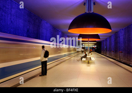 U-Bahnstation, Westfriedhof, München, Bayern, Deutschland, Europa Stockfoto