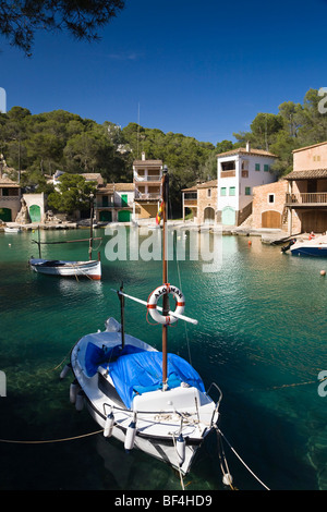 Hafen von Cala Figuera, Angelboote/Fischerboote, Mallorca, Mallorca, Balearen, Mittelmeer, Spanien, Europa Stockfoto