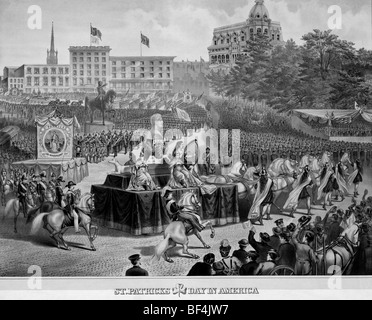 St. Patricks Day in Amerika, ca. 1874 Stockfoto