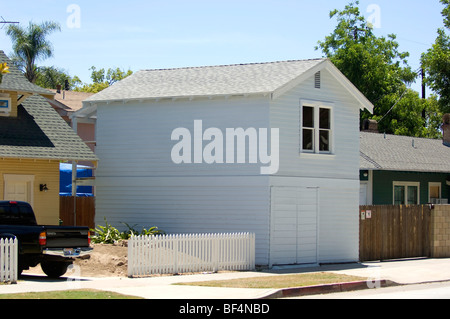 Vor und nach Fotos von eine Hauptverbesserung in Orange, CA Projekt Stockfoto