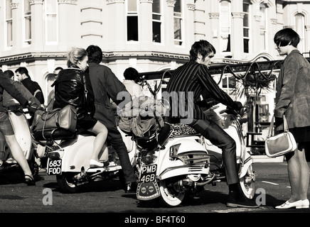 Teil des Making of des Spielfilms "Brighton Rock" vor Ort in Eastbourne 2009 Stockfoto