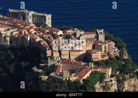 Altstadt mit Schloss, Dom und Meeresmuseum, Fürstentum Monaco, Cote d ' Azur, Europa Stockfoto