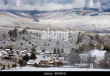 Mammoth Springs aus Travertin Terrassen Stockfoto