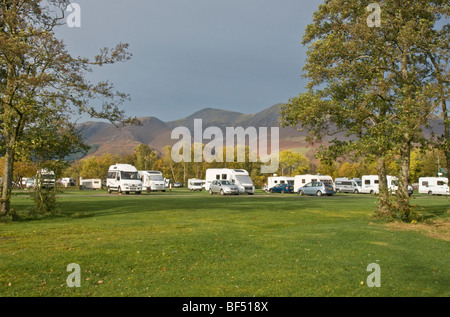 Caravaning und Camping Club Website in Keswick. Stockfoto