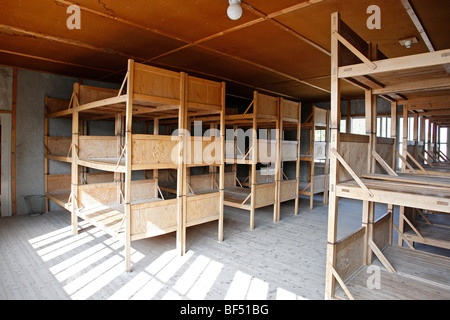 Kaserne von innen, KZ-Gedenkstätte Dachau, Dachau, Bayern, Deutschland, Europa Stockfoto
