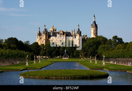 Schweriner Schloss Burg, Schwerin, Mecklenburg-Western Pomerania, Deutschland, Europa Stockfoto