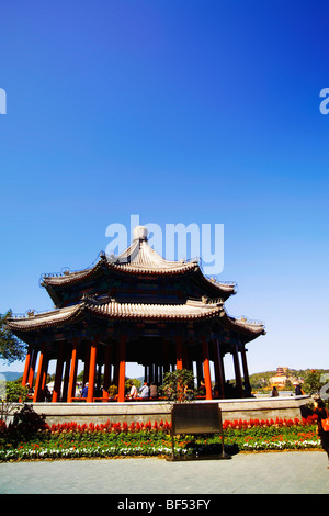 Geräumigen Pavillon, Sommerpalast, Peking, China Stockfoto