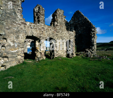 Die Ruinen der Calda House am Ufer des Loch Assynt, Inchnadamph, Sutherland, Schottland Stockfoto