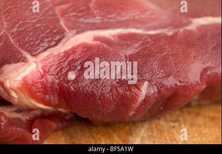 Nahaufnahme von rohen Stück Hüfte Steak vom organischen Longhorn irischen Kühe Stockfoto