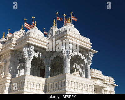 Der Swaminarayan Mandir handgeschnitzte weißen Marmor Hindu-Tempel in Toronto, Ontario, Kanada. Stockfoto