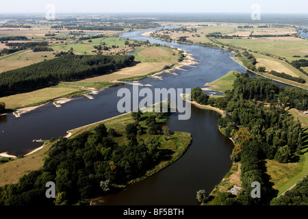Antenne, Fluss Elbe Stockfoto