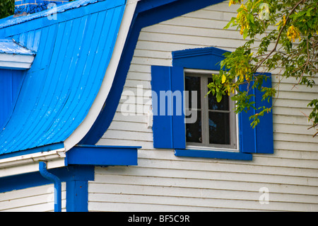 Typisches Haus im Dorf St Antoine Sur Richelieu, aufgeführt im Repertorium der schönsten Dörfer von Quebec Stockfoto