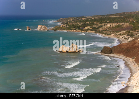 Petra Tou Romiou, Felsen der Aphrodite, Zypern, Griechenland, Europa Stockfoto