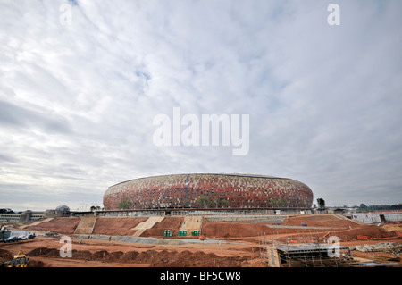 FIFA World Cup 2010, Baustelle des Soccer City Stadium in Soweto Bezirk, Johannesburg, Südafrika, Afrika Stockfoto