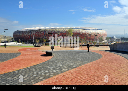 FIFA World Cup 2010, Baustelle des Soccer City Stadium in Soweto Bezirk, Johannesburg, Südafrika, Afrika Stockfoto