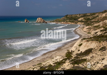 Petra Tou Romiou, Felsen der Aphrodite, Zypern, Griechenland, Europa Stockfoto