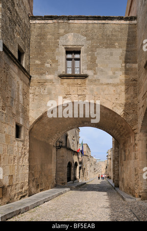 Knight Street, Odos Ippoton, Rhodos Stadt, Rhodos, Griechenland, Europa Stockfoto