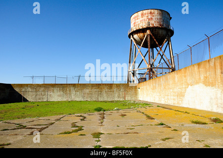 Erholung-Hof, Alcatraz Island und Gefängnis, National Park in San Francisco Bay, Kalifornien, USA Stockfoto