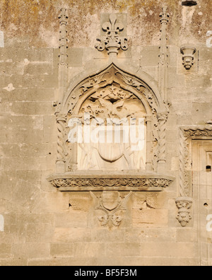 Detail der Kastellania auf Platia Ippokratou, Rhodos Stadt, Rhodos, Griechenland, Europa Stockfoto