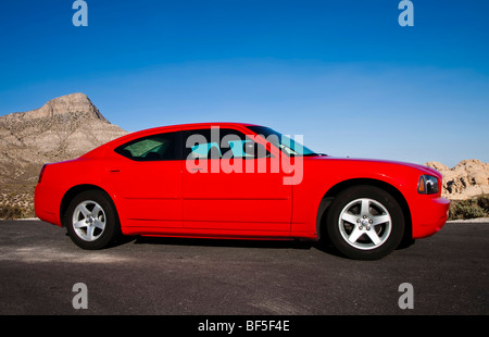 US Car Dodge Charger in rot Stockfoto