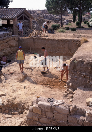 Archäologische Ausgrabungen bei Empuries Website der frühen griechischen und römischen Siedlungen Stockfoto