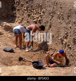 Archäologische Ausgrabungen bei Empuries Website der frühen griechischen und römischen Siedlungen Stockfoto