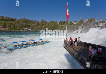 Wasserfall Rheinfall Schaffhausen, Kanton Schaffhausen, Bodensee, Schweiz Stockfoto