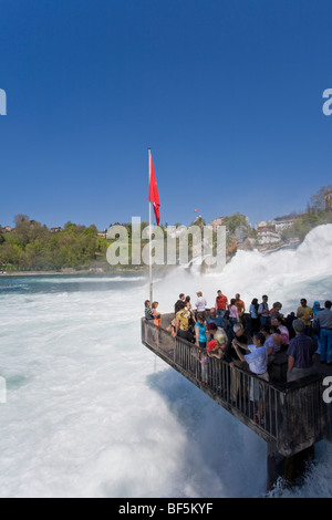 Wasserfall Rheinfall Schaffhausen, Kanton Schaffhausen, Bodensee, Schweiz Stockfoto