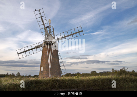 Turf Moor Entwässerung Mühle, Norfolk Broads Stockfoto