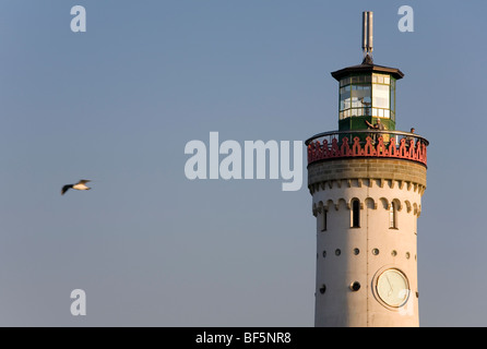 Anschluss Eingang, neue Leuchtfeuer, Lindau, Bodensee, Bayern, Deutschland Stockfoto