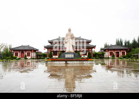 Sun Tzu-Statue in der Kunst des Krieges Kultur Stadt von China, Huimin County, Binzhou City, Shandong, China Stockfoto