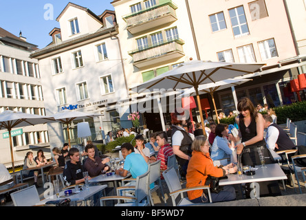Cafe Bar Restaurant Felix, St. Gallen, Kanton St. Gallen, Schweiz Stockfoto