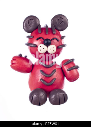 Symbole des chinesischen Horoskops. Plastilin tiger Stockfoto